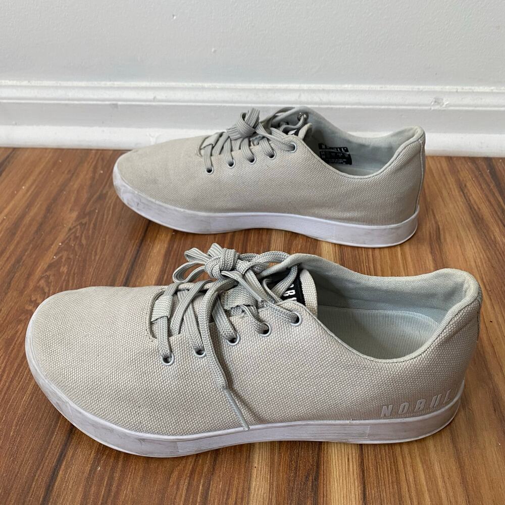 NOBULL Gray Canvas Lace Up Trainers Women’s Size 10 - Picture 7 of 10